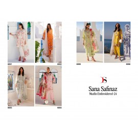 SANA SAFINAZ MUZLIN EMBROIDERED 24 R DEEPSY SUITS