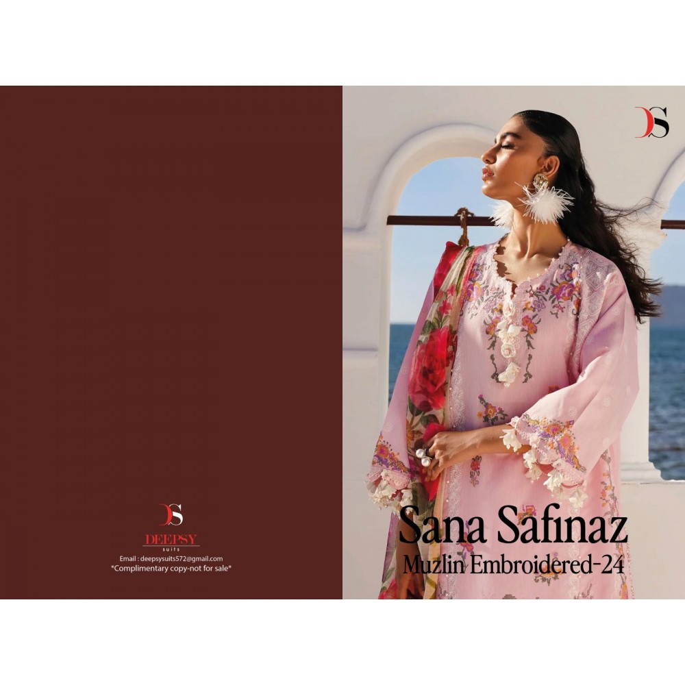 SANA SAFINAZ MUZLIN EMBROIDERED 24 DEEPSY SUITS