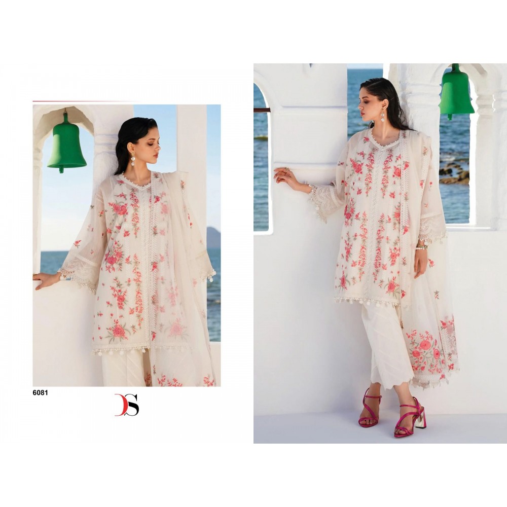 SANA SAFINAZ MUZLIN EMBROIDERED 24 R DEEPSY SUITS