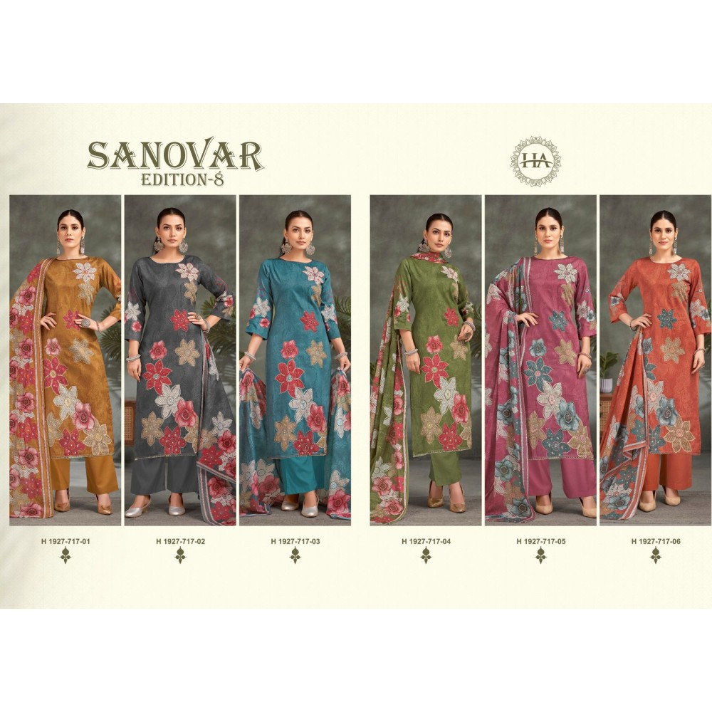 SANOVAR 8 ALOK SUITS (Cotton Dupatta)