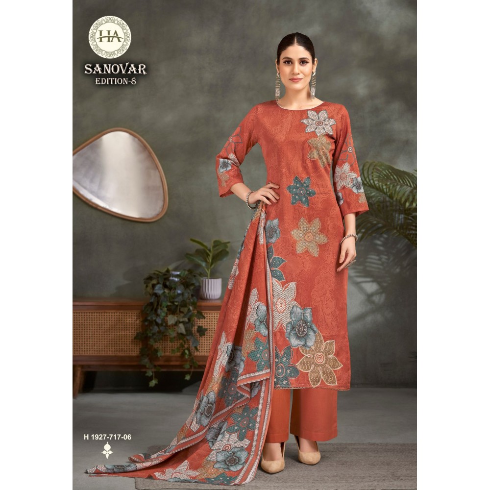 SANOVAR 8 ALOK SUITS (Cotton Dupatta)