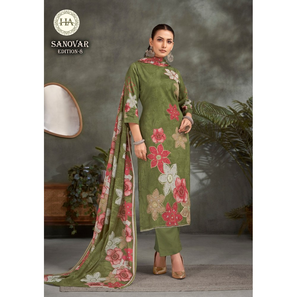 SANOVAR 8 ALOK SUITS (Cotton Dupatta)