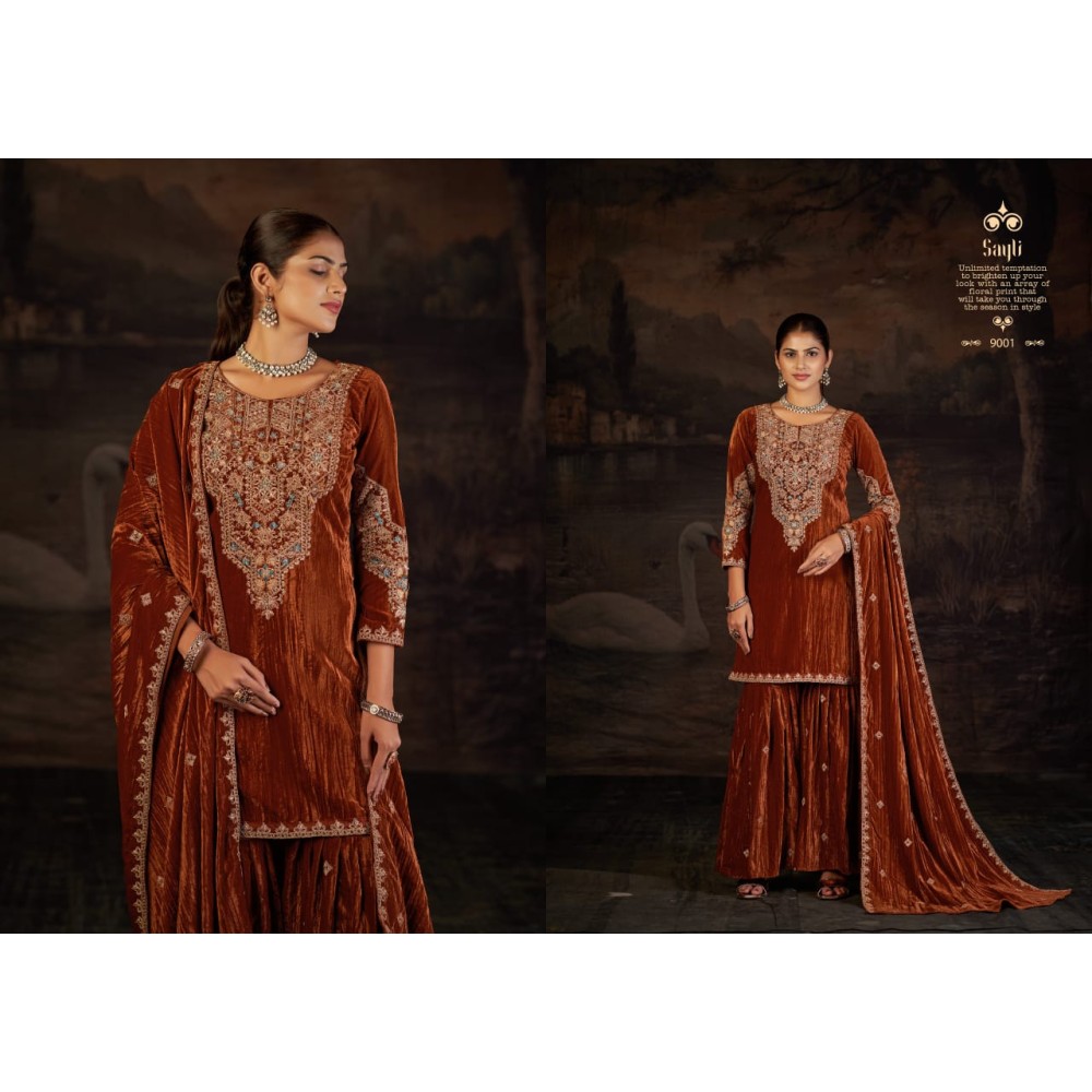 SAYLI VELVET RK GOLD (Winter Collection)