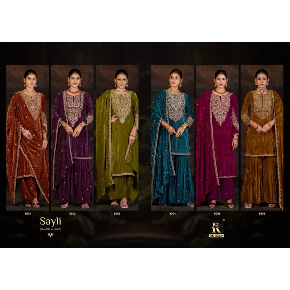 SAYLI VELVET RK GOLD (Winter Collection)