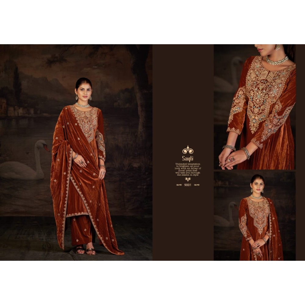 SAYLI VELVET RK GOLD (Winter Collection)