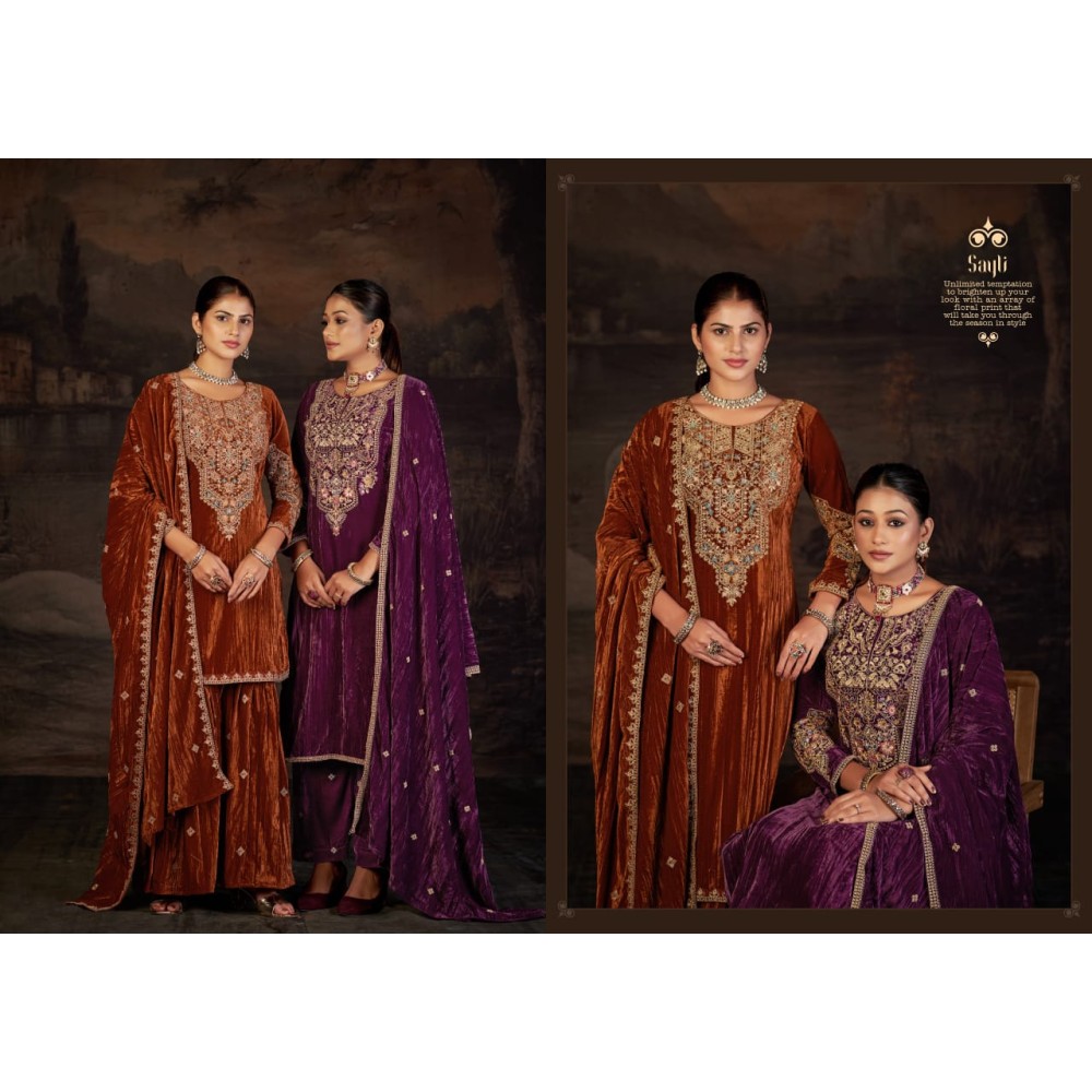 SAYLI VELVET RK GOLD (Winter Collection)