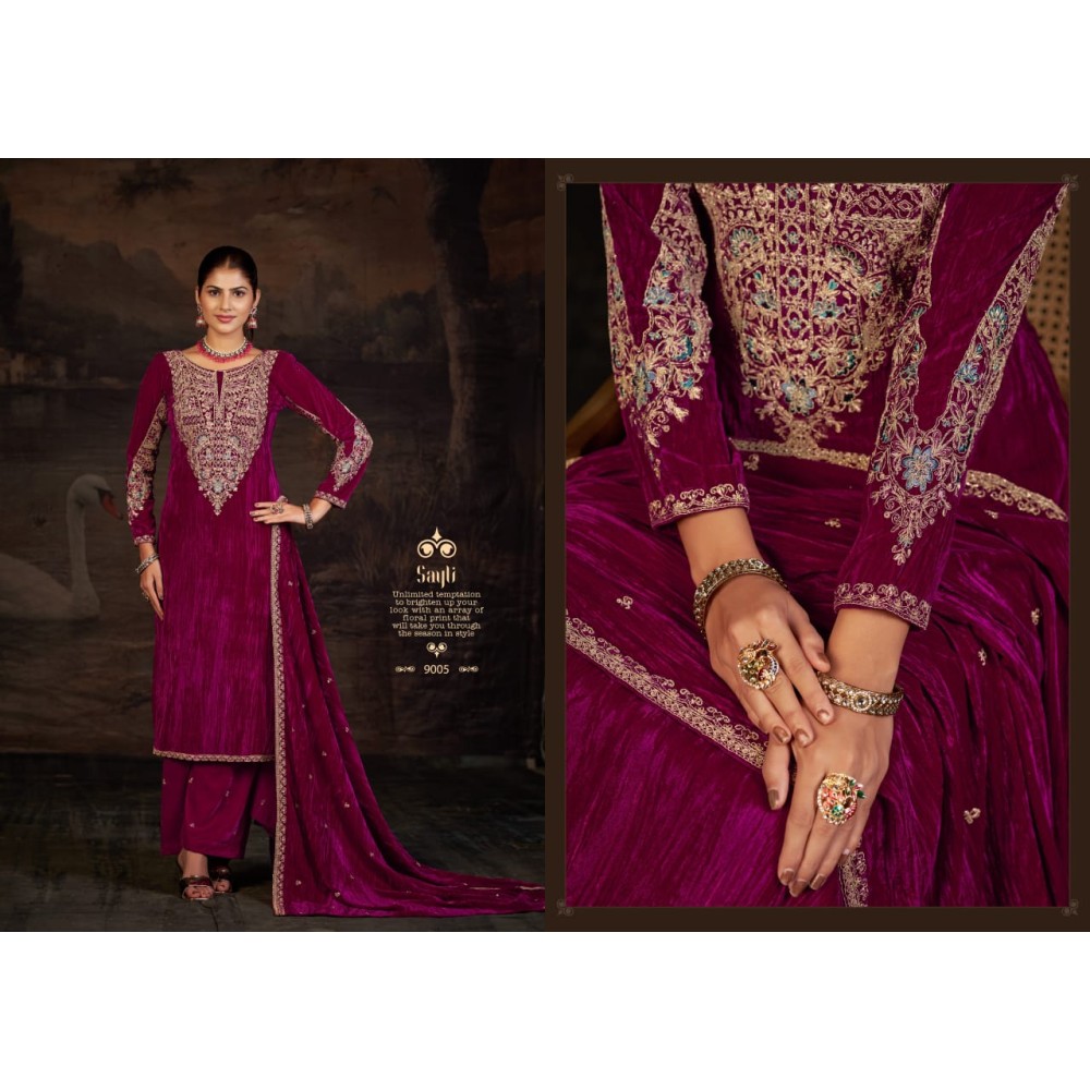 SAYLI VELVET RK GOLD (Winter Collection)