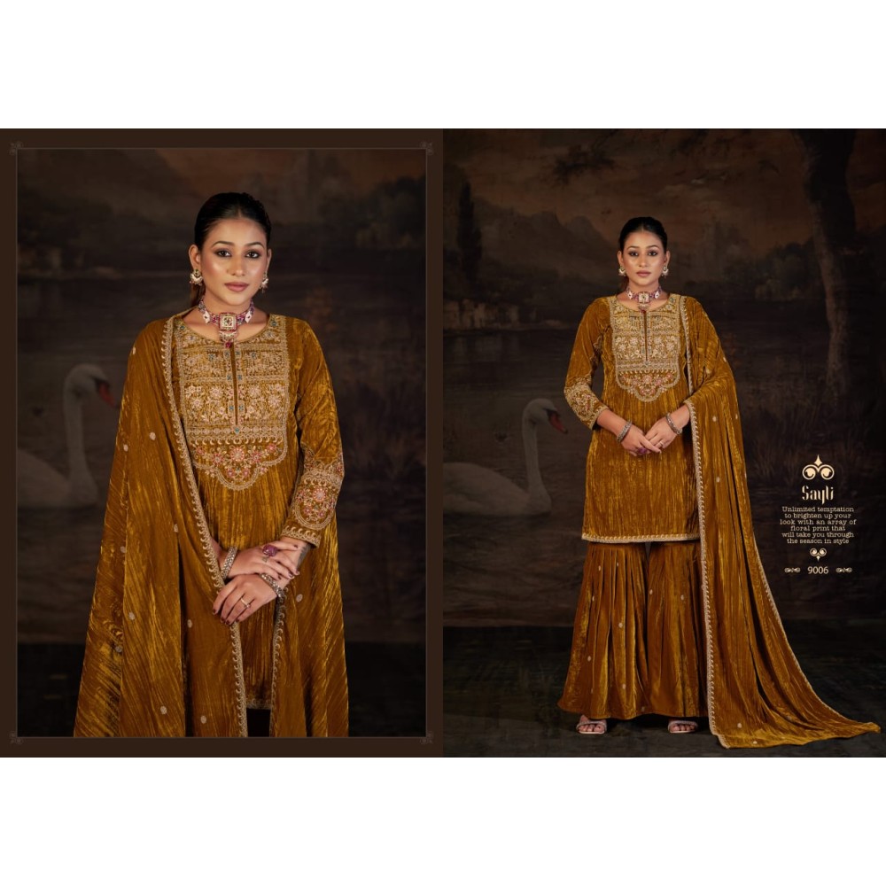 SAYLI VELVET RK GOLD (Winter Collection)
