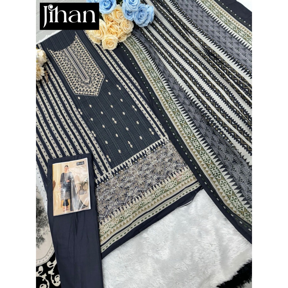 SCARLET LAWN VOL 3 JIHAN (Cotton Dupatta)