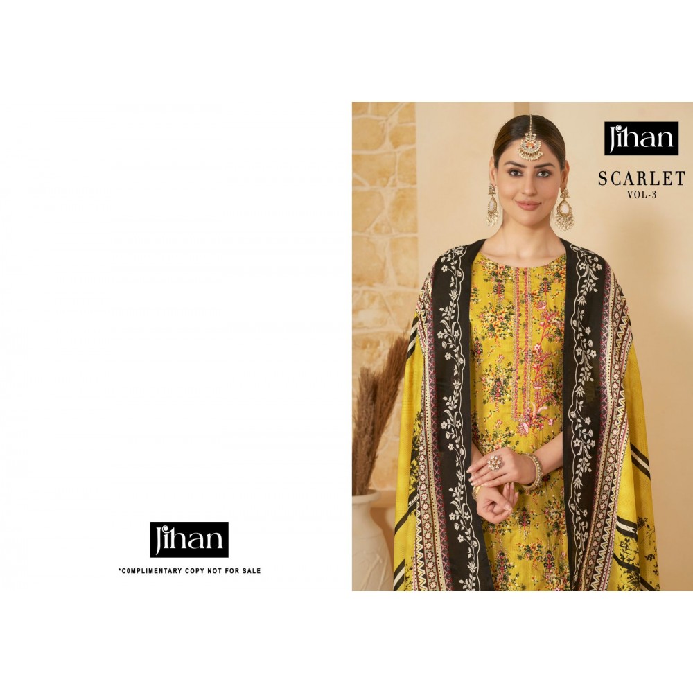 SCARLET LAWN VOL 3 JIHAN (Cotton Dupatta)