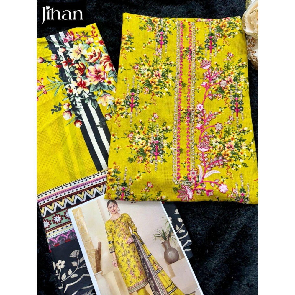 SCARLET LAWN VOL 3 JIHAN (Chiffon Dupatta)