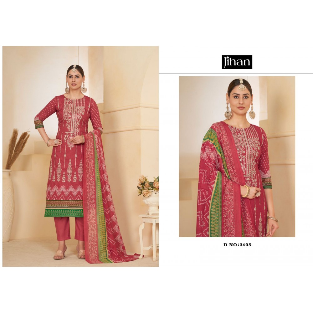 SCARLET LAWN VOL 3 JIHAN (Cotton Dupatta)