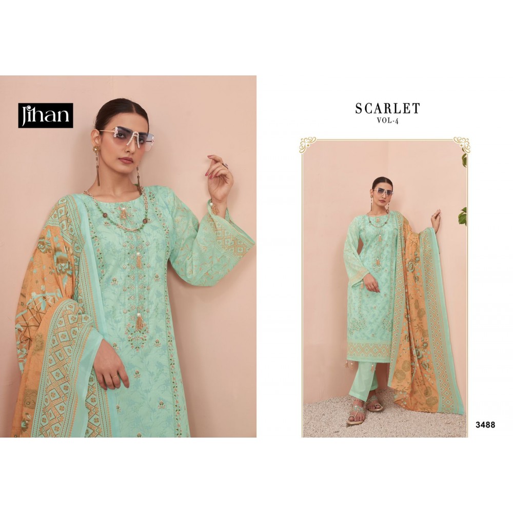 SCARLET LAWN VOL 4 JIHAN (Chiffon Dupatta)