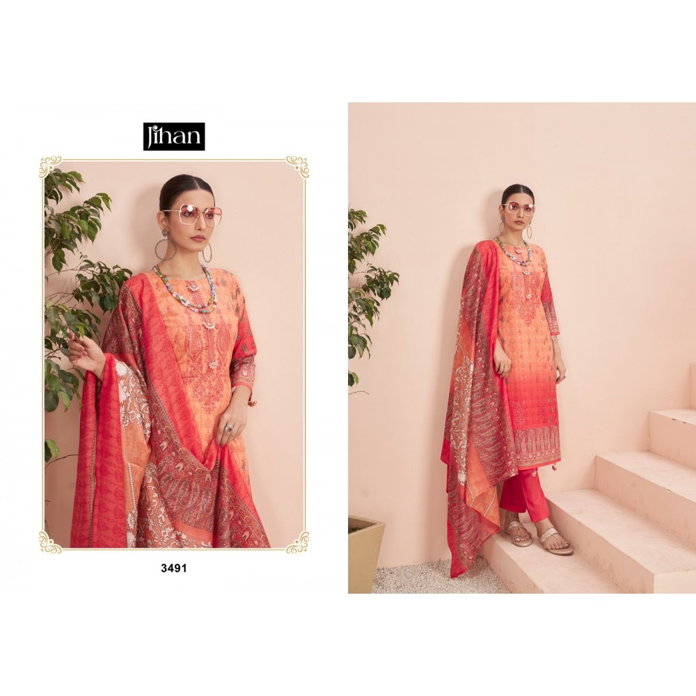 SCARLET LAWN VOL 4 JIHAN (Cotton Dupatta)