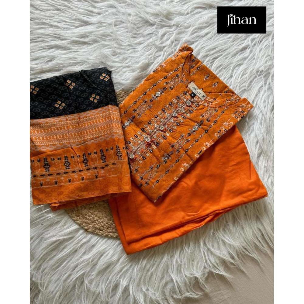 SCARLET LAWN VOL 4 JIHAN (Cotton Dupatta)