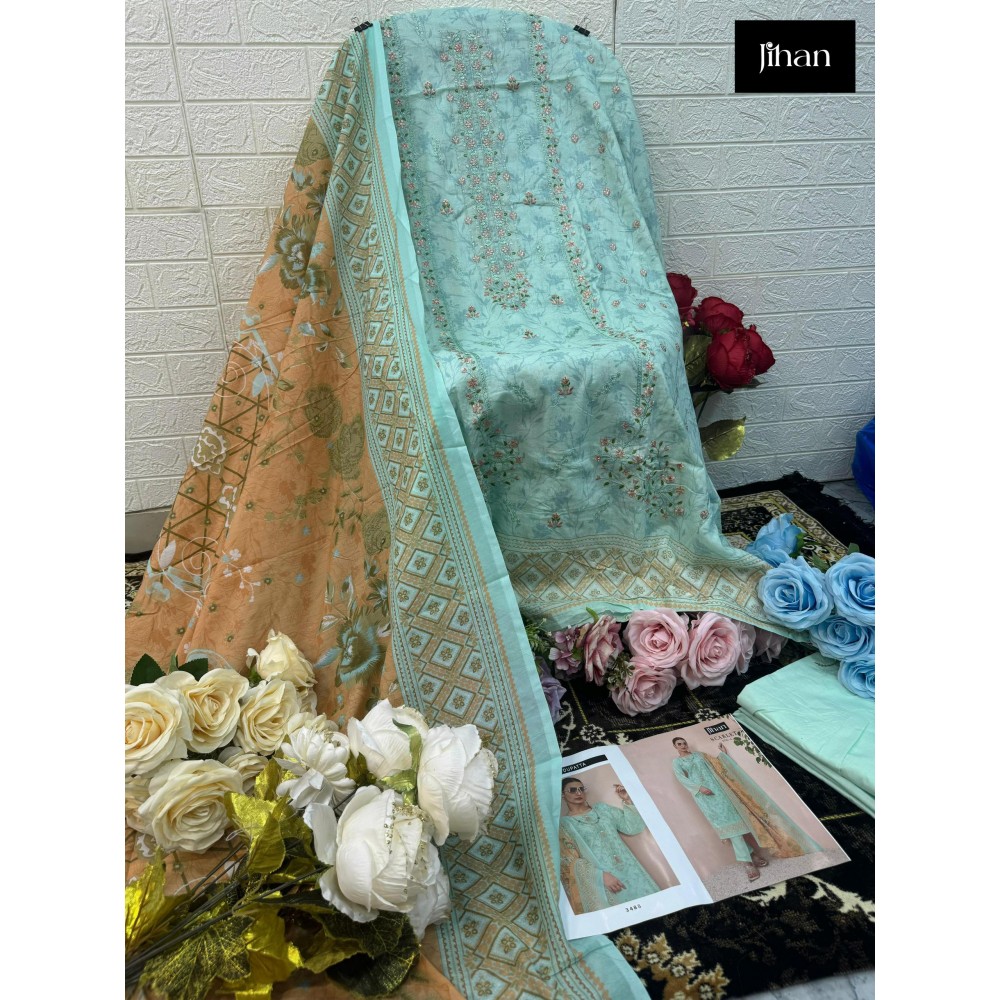 SCARLET LAWN VOL 4 JIHAN (Chiffon Dupatta)