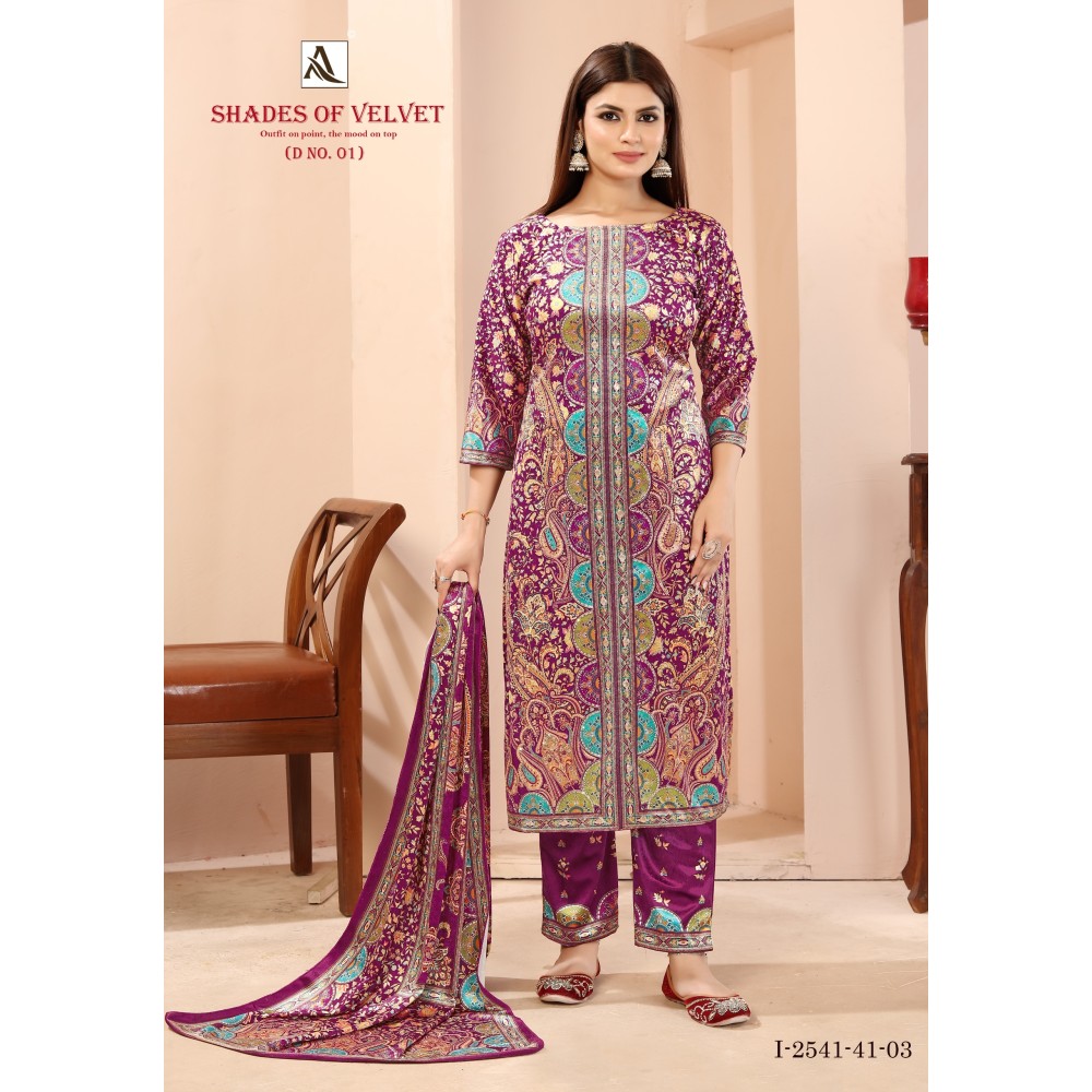 SHADE OF VELVET 1 ALOK (winter Collection)