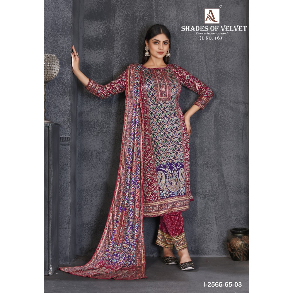 SHADE OF VELVET 16 ALOK (winter Collection)