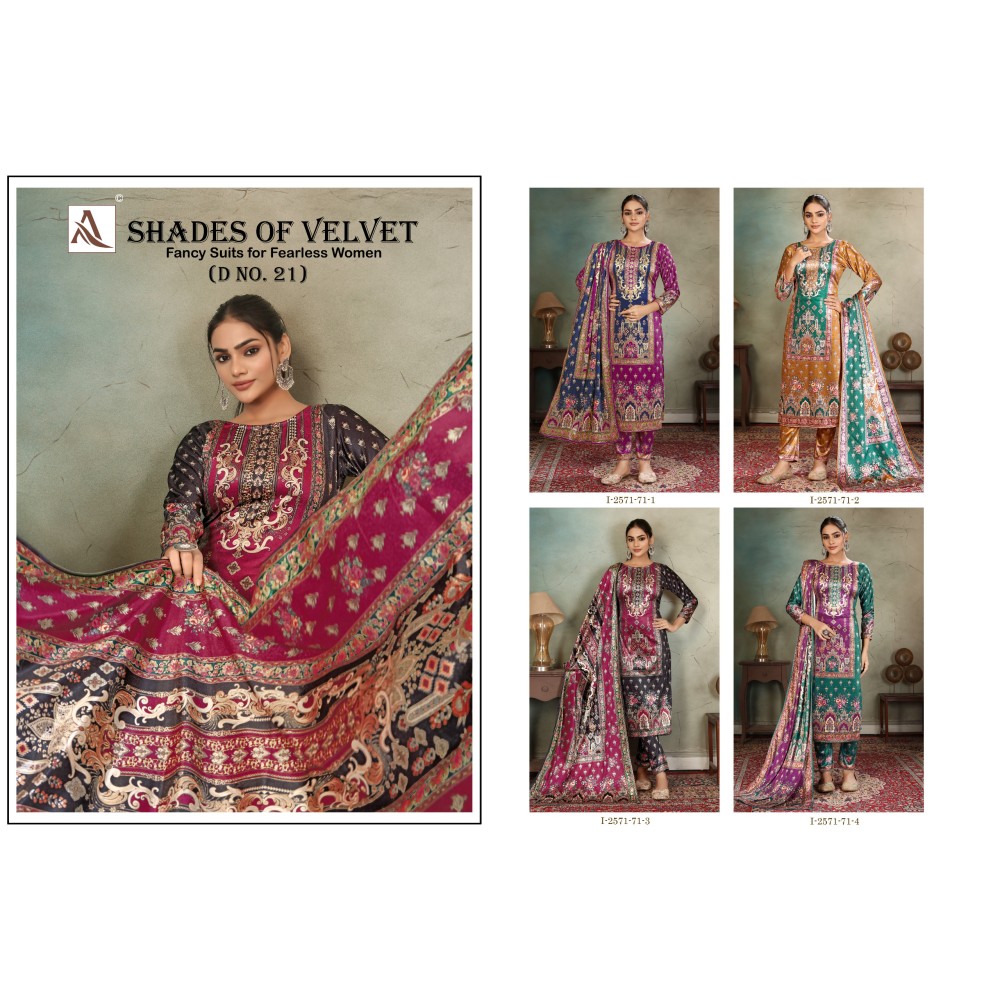 SHADE OF VELVET 21 ALOK (winter Collection)