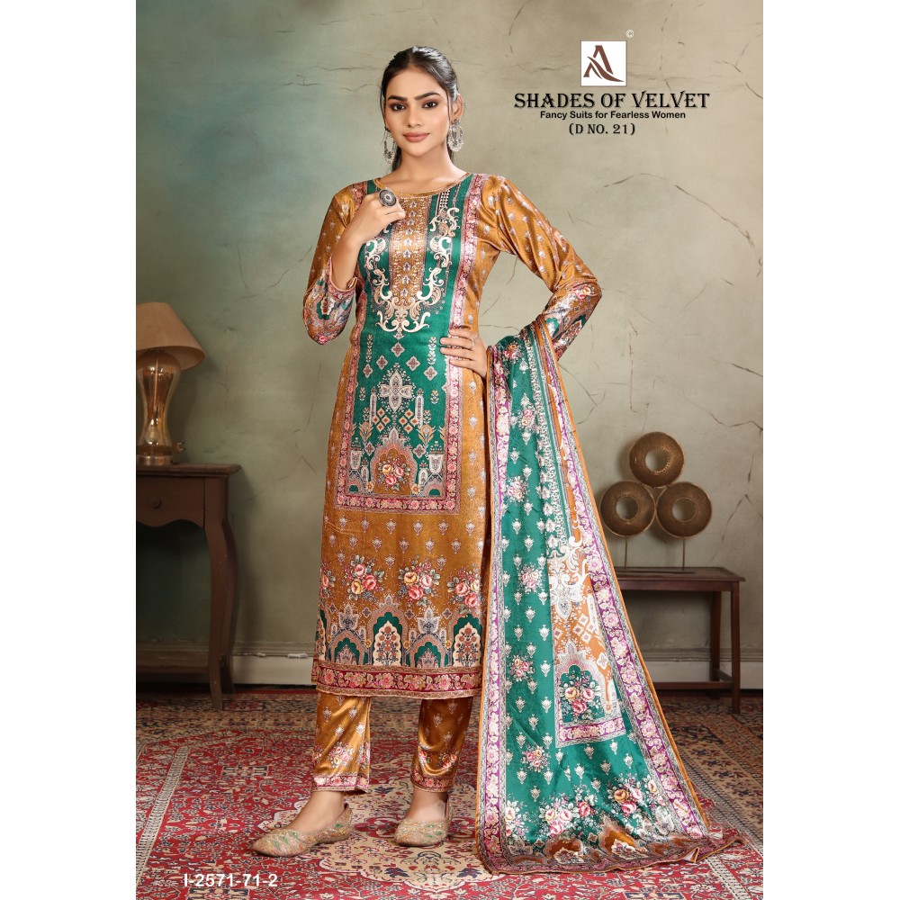 SHADE OF VELVET 21 ALOK (winter Collection)