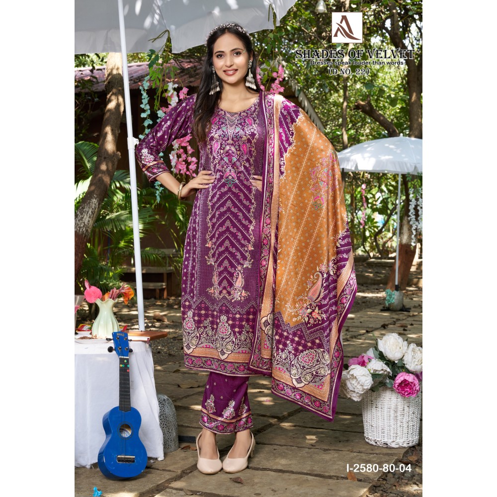 SHADE OF VELVET 22 ALOK (winter Collection)