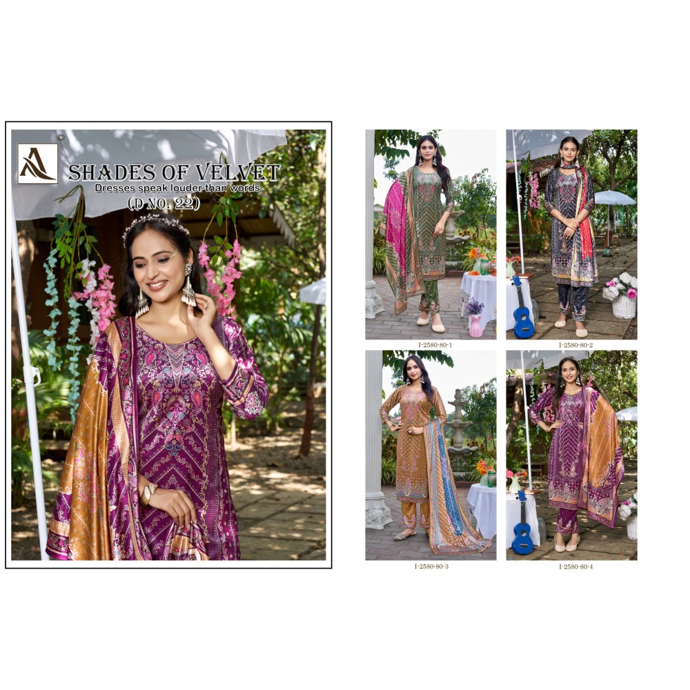 SHADE OF VELVET 22 ALOK (winter Collection)