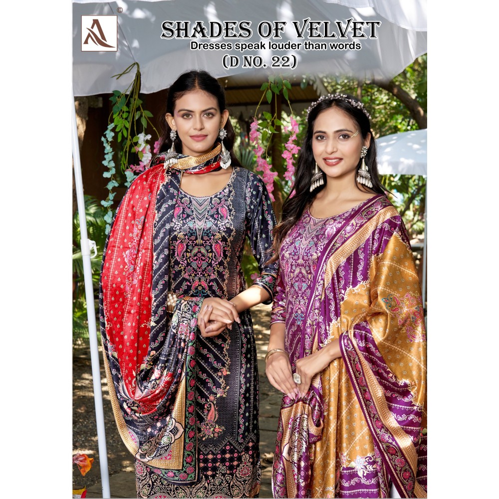 SHADE OF VELVET 22 ALOK (winter Collection) SHADE OF VELVET 22 ALOK (winter Collection)
