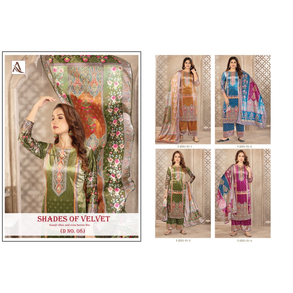 SHADE OF VELVET 8 ALOK (winter Collection)