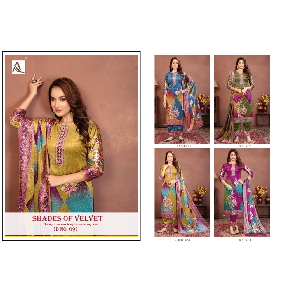 SHADE OF VELVET 9 ALOK (winter Collection)
