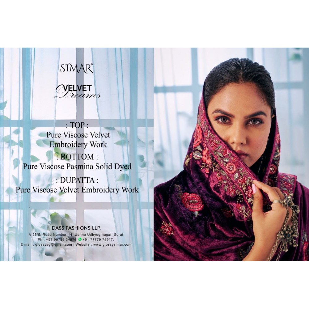 SIMAR VELVET DREAMS VELVET MUMTAZ  (Winter Collection)