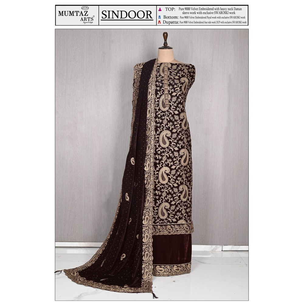 SINDOOR VELVET MUMTAZ ARTS (winter Collection)
