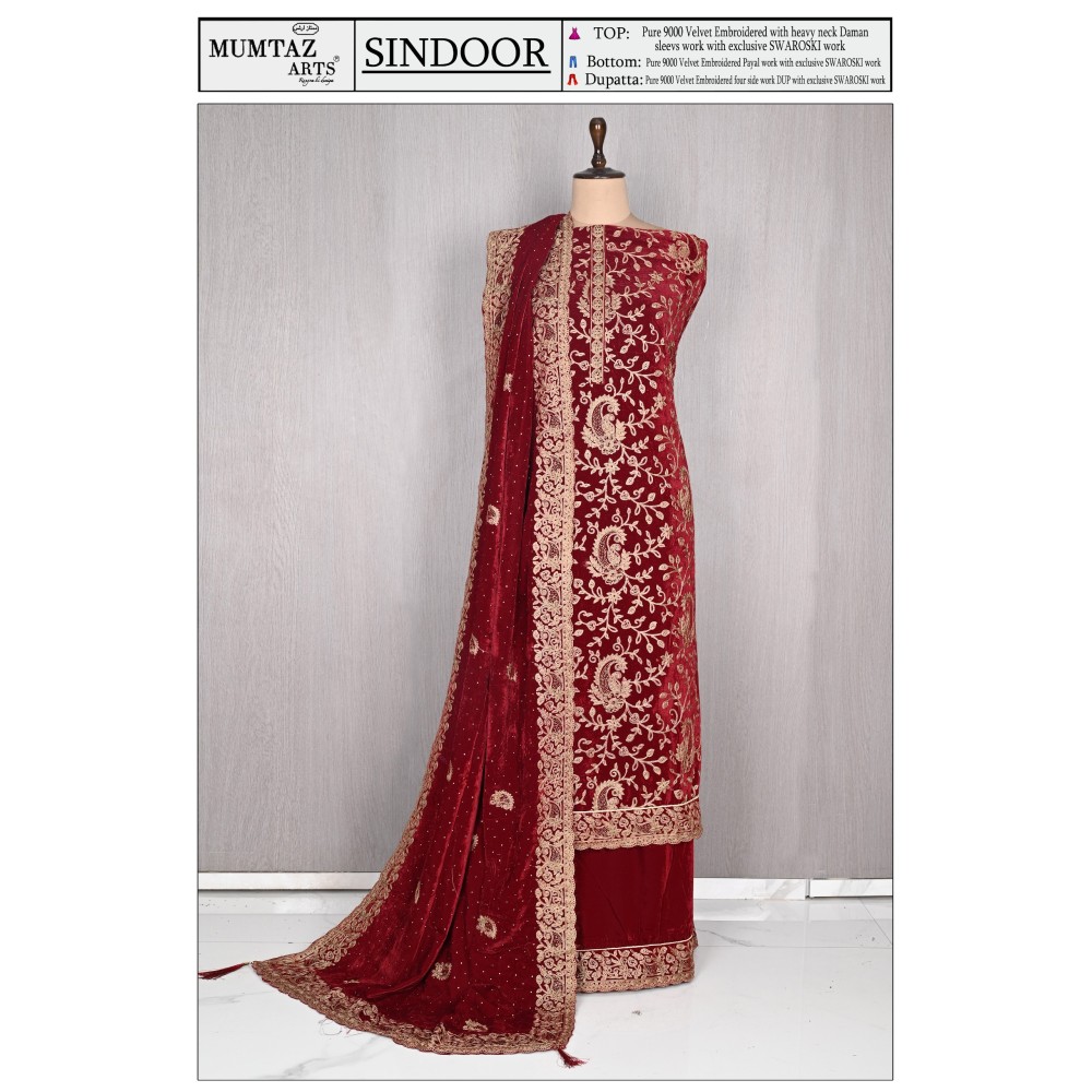 SINDOOR VELVET MUMTAZ ARTS (winter Collection)