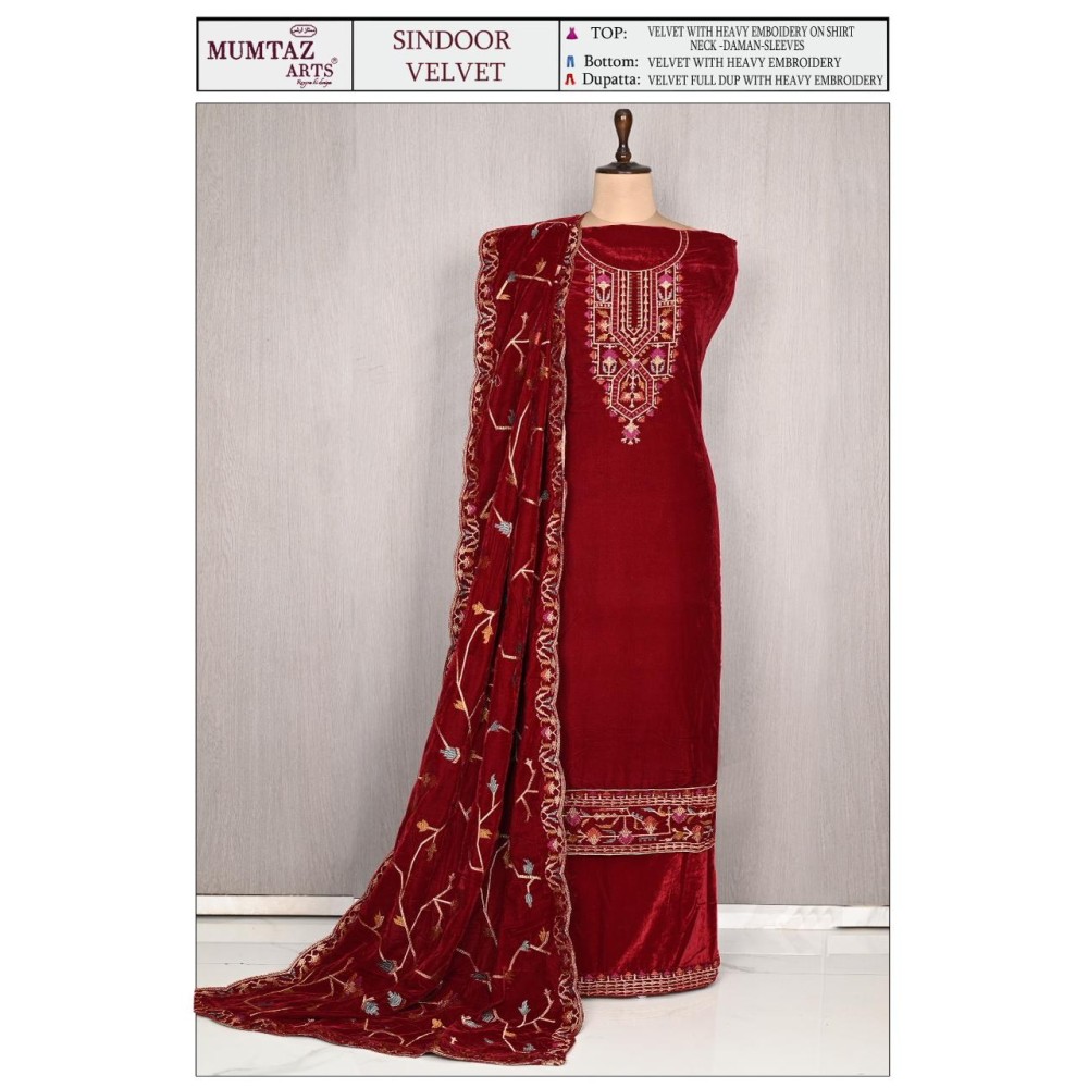 SINDOOR VELVET MUMTAZ ARTS (winter Collection)