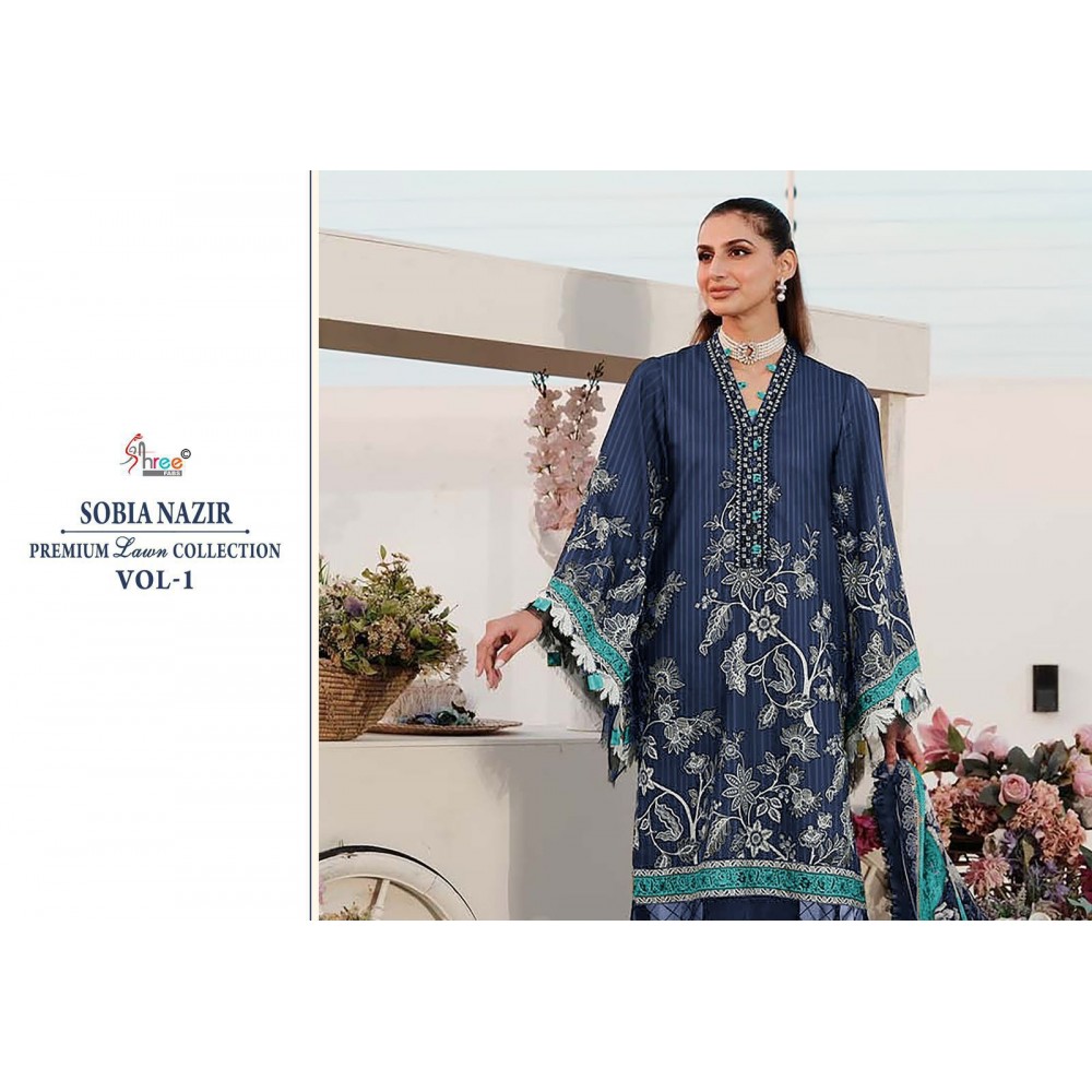 SOBIA NAZIR PREMIUM LAWN COLLETION VOL 1 SHREE (Chiffon Dupatta)