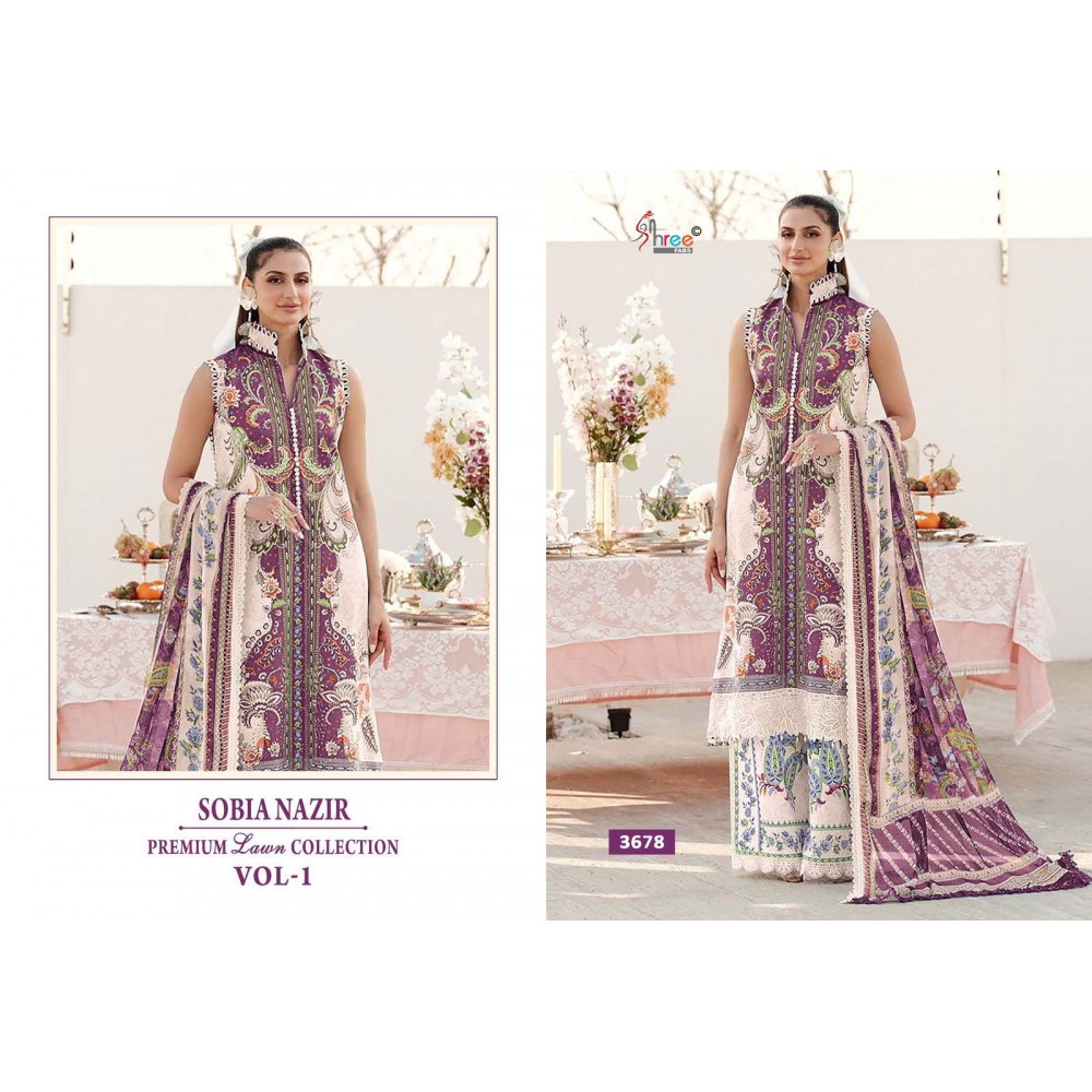 SOBIA NAZIR PREMIUM LAWN COLLETION VOL 1 SHREE (Cotton Dupatta)