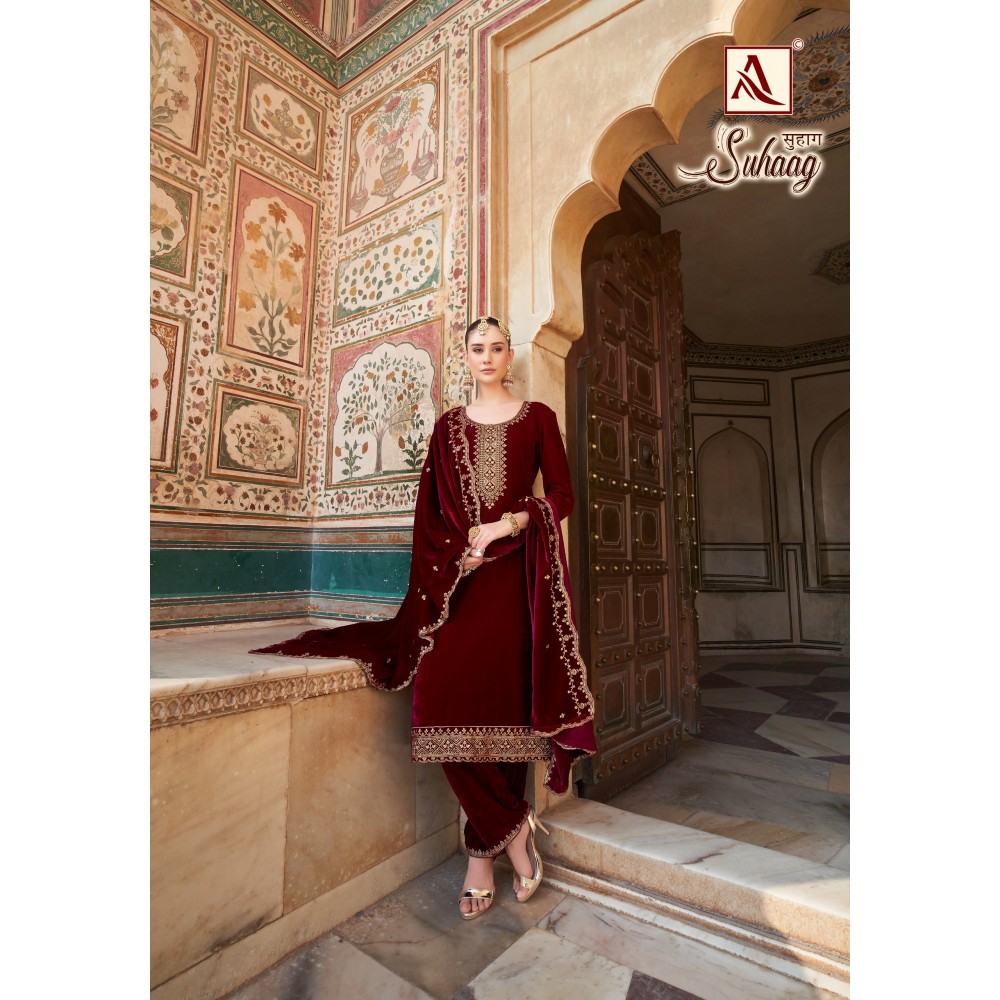 SUHAAG VELVET ALOK SUITS (Winter Collection)