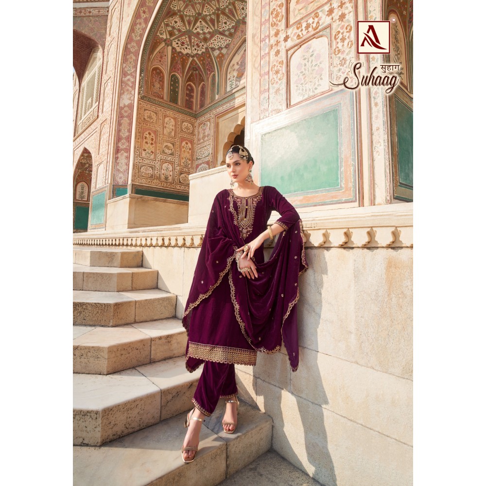 SUHAAG VELVET ALOK SUITS (Winter Collection)