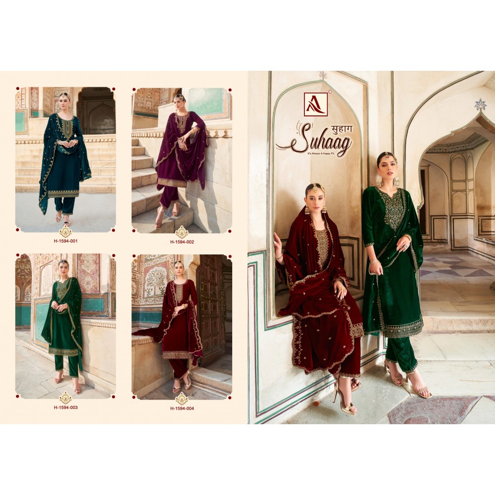 SUHAAG VELVET ALOK SUITS (Winter Collection)