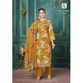 SUPER STAR 5 ALOK SUITS (Cotton Dupatta)