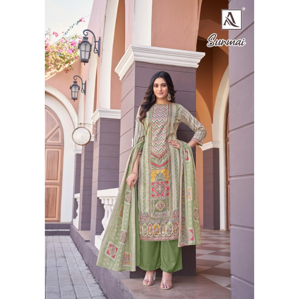 SURMAI ALOK SUITS (Cotton Dupatta)