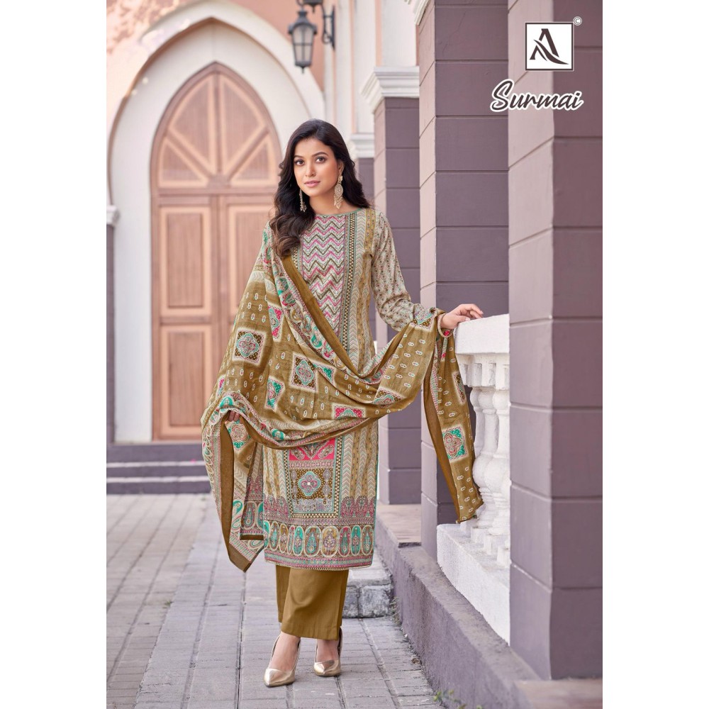 SURMAI ALOK SUITS (Cotton Dupatta)