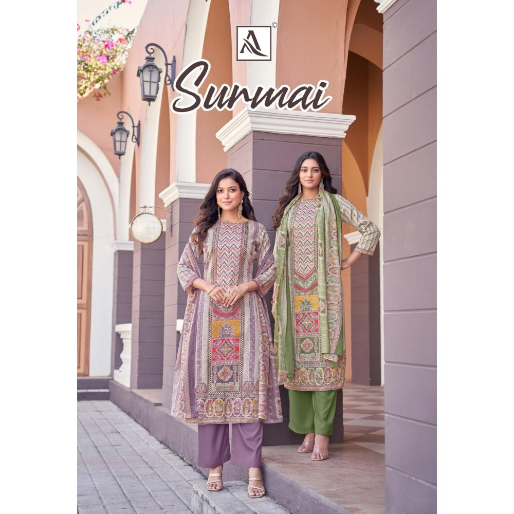 SURMAI ALOK SUITS (Cotton Dupatta)