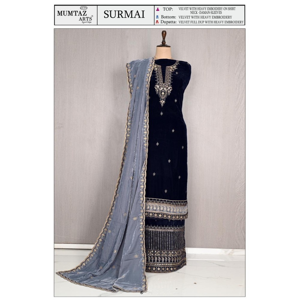 SURMAI VELVET MUMTAZ ARTS  (winter Collection)