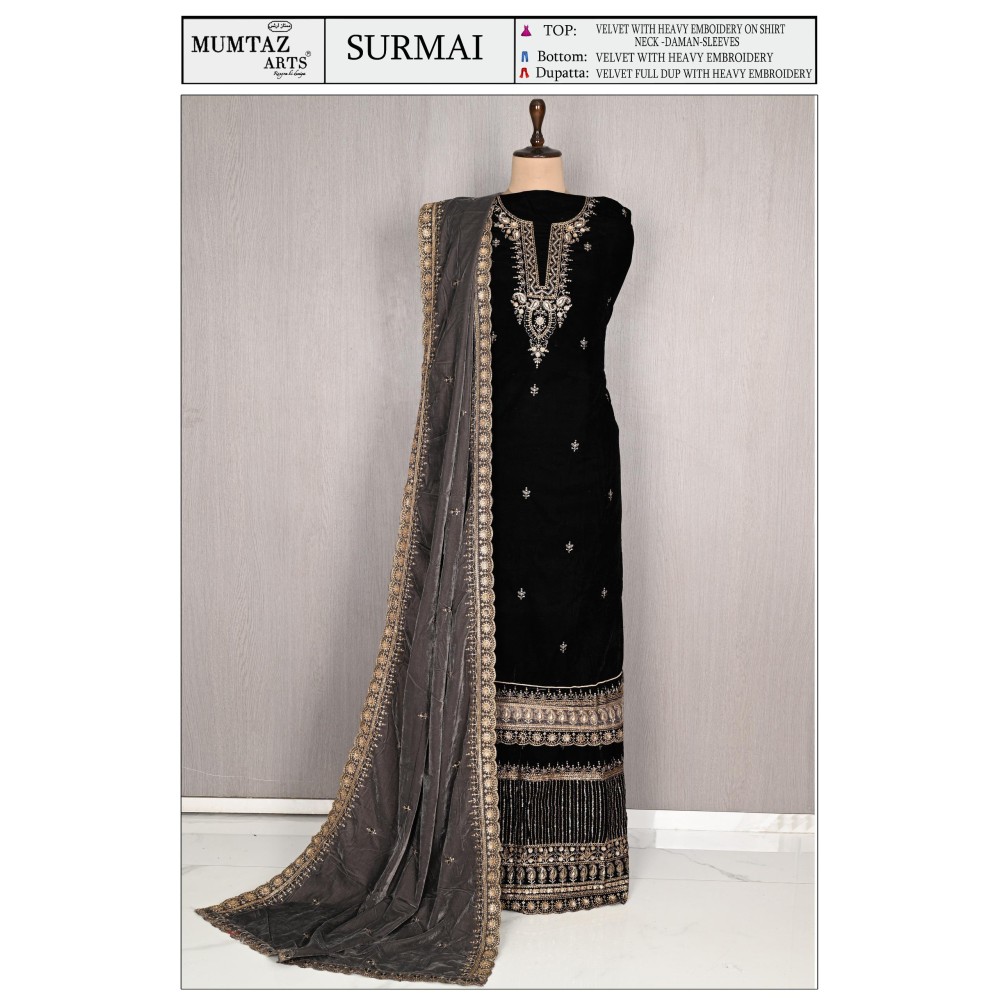 SURMAI VELVET MUMTAZ ARTS  (winter Collection)