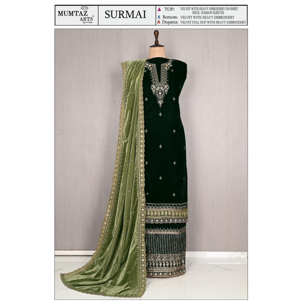 SURMAI VELVET MUMTAZ ARTS  (winter Collection)