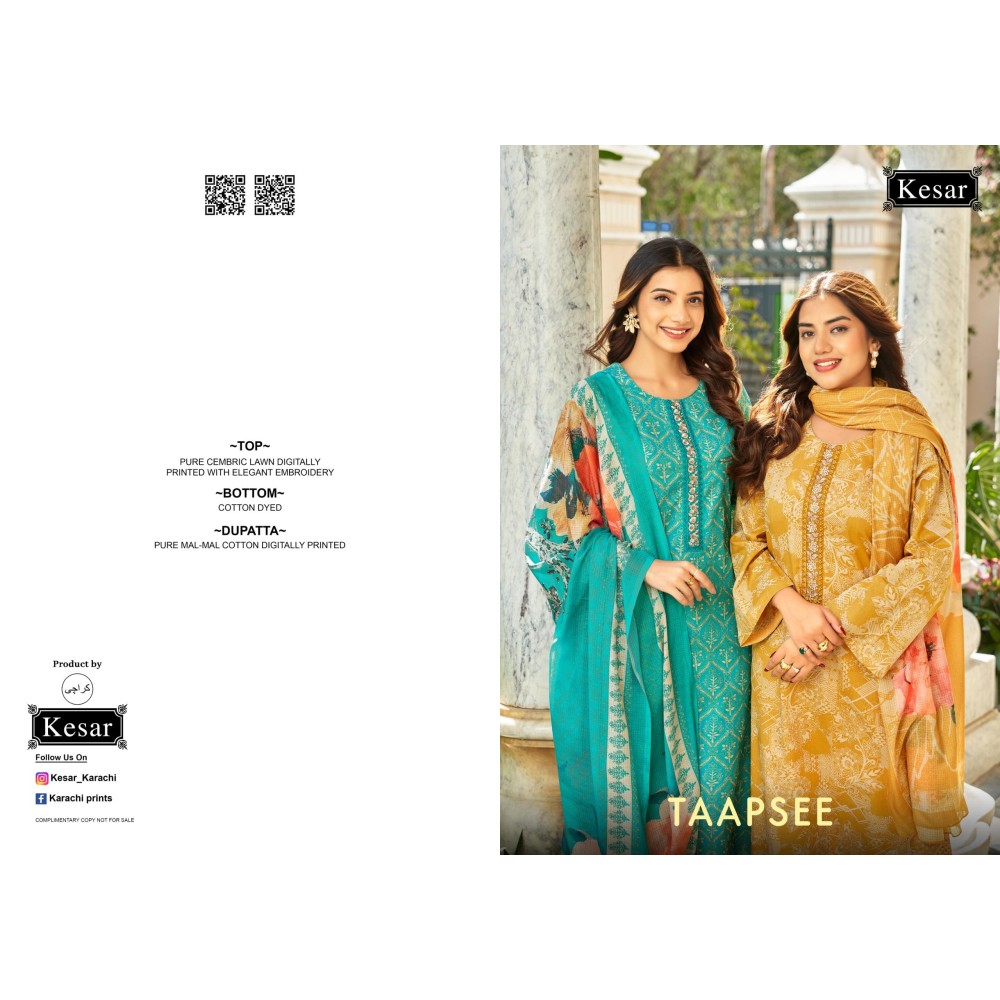 TAAPSEE KESAR  (Cotton Dupatta)