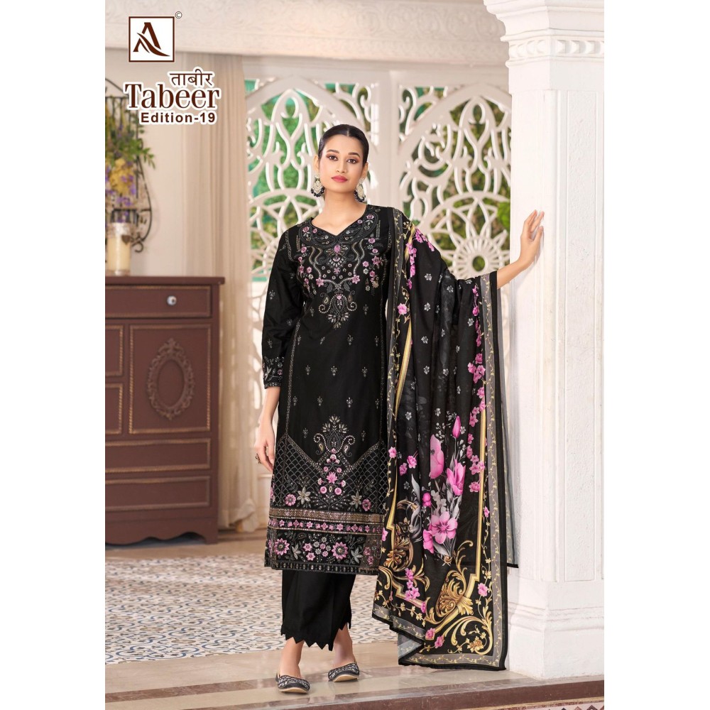 TABEER 19 ALOK SUITS (Cotton Dupatta)