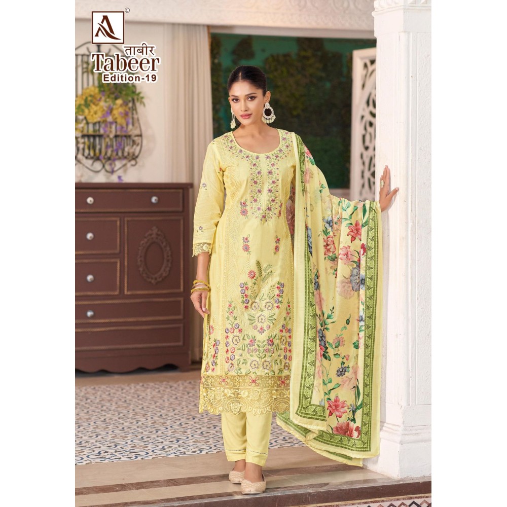 TABEER 19 ALOK SUITS (Cotton Dupatta)