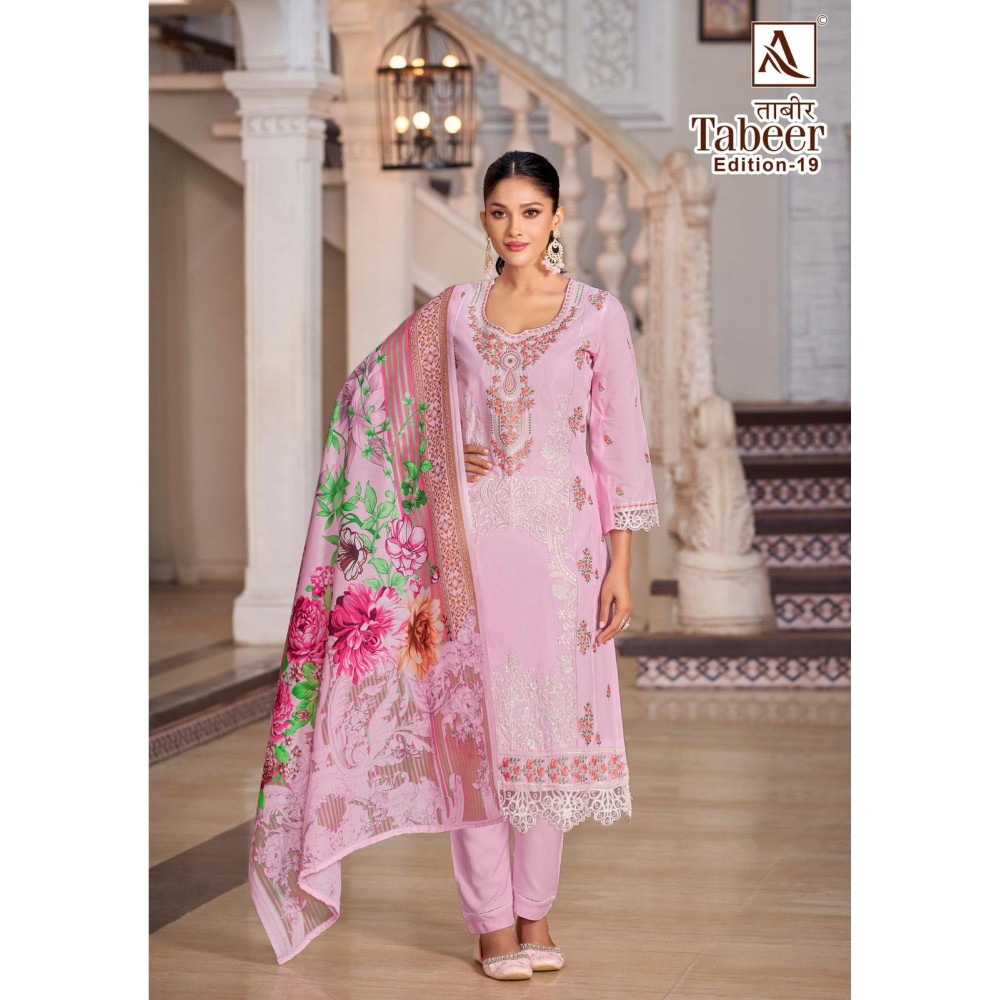 TABEER 19 ALOK SUITS (Cotton Dupatta)