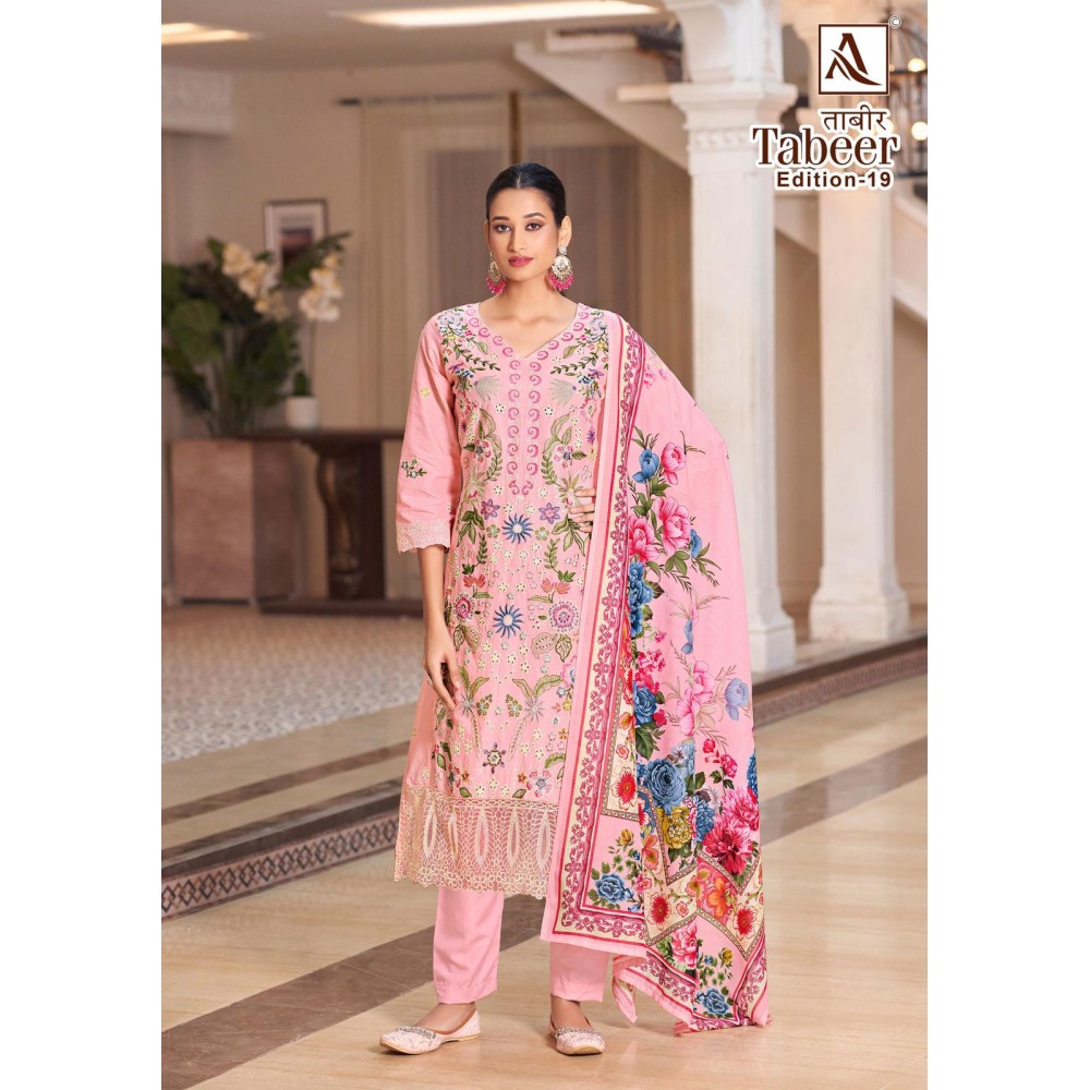 TABEER 19 ALOK SUITS (Cotton Dupatta)